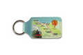 Map Leather Keyring